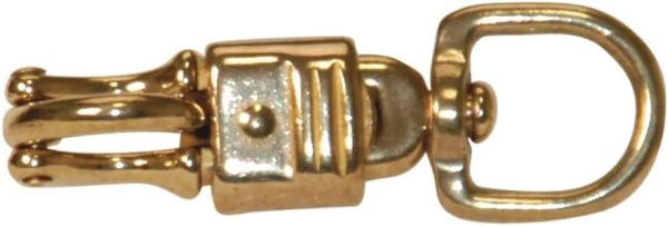 Jeffers Brass Panic Snap Quick Release for Equestrian Use-0