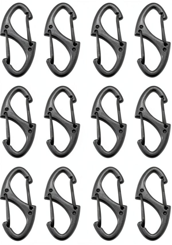 RLECS S-Shape Zinc Key Lock Spring Buckle Double Head Snap-0