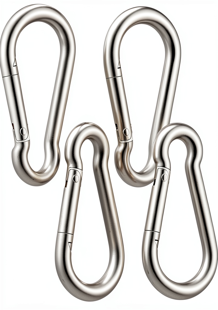 Yaoeruqi stainless steel carabiner hook attached to a hiking backpack