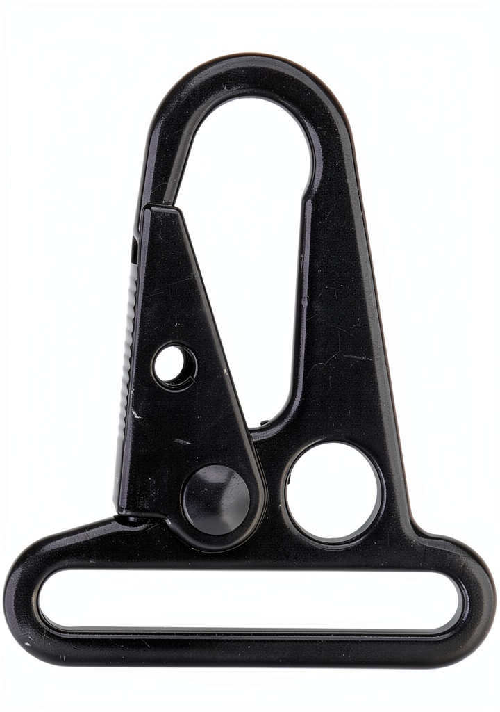 ROPE & CORD zinc alloy rope snaps in black, showing size and buckle design