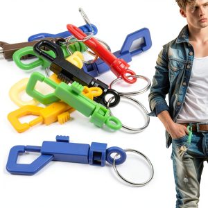 BRBASAP Plastic Snap Hooks Colorful Nickel Plated 10 Pack-0