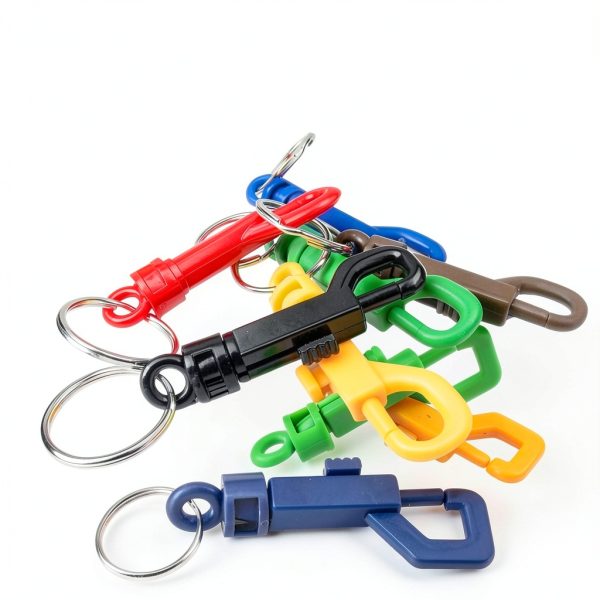 BRBASAP Plastic Snap Hooks Colorful Nickel Plated 10 Pack-1