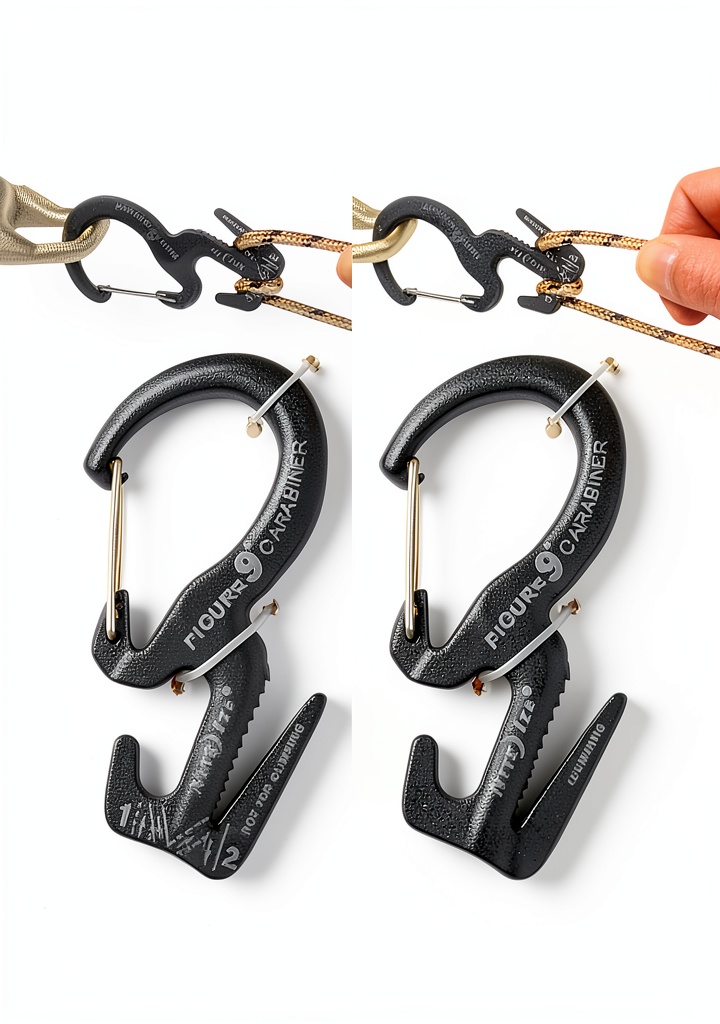 Nite Ize rope tightener being used on a boat rigging