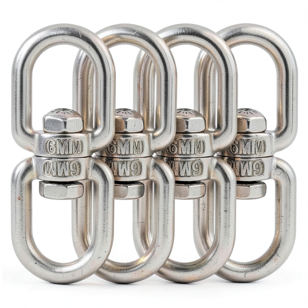 Aoserge double‑ended swivel hook attached to a fishing line on a boat deck