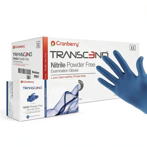 Cranberry Transcend Matte Blue Nitrile Exam Gloves, Case of 3000, Small, Fentanyl Resistant, Chemo Drug Tested, Low Dermatitis Potential, 2.5 Mil-0