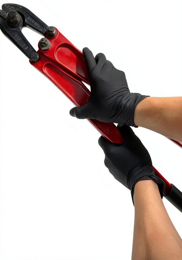 KingSeal UltraBlack nitrile exam gloves 8MIL Diamond Grip 100pcs-5