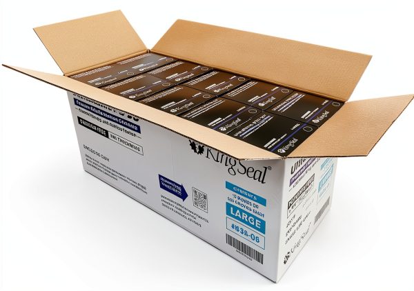KingSeal UltraBlack nitrile exam gloves 8MIL Diamond Grip 100pcs-6