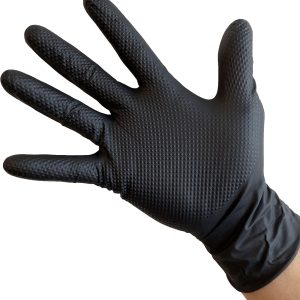 KingSeal UltraBlack-3D Nitrile Exam Gloves, Medical Grade, 6 MIL, Diamond-Texture Grip, Various Sizes and Packs (100 Count)-0