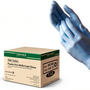 TRONEX 9361 Nitrile Exam Gloves, Chemo Rated, Powder Free, Fingertip Textured, Latex Free, Powder Free, Blue-0