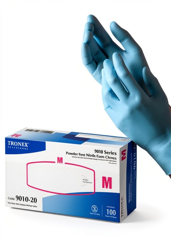 TRONEX 9010 XS Blue Nitrile Chemotherapy Gloves Mil Thick Powder-Free-0