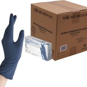 Low Derma Nitrile Exam Gloves, Chemo drug tested, Latex free, Powder free, Berry Blue, 3.5 mil, S, M, L, XL-0