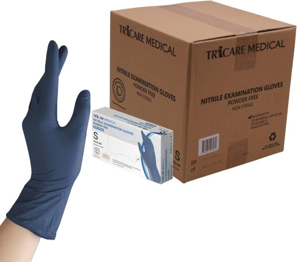 Low Derma Nitrile Exam Gloves, Chemo drug tested, Latex free, Powder free, Berry Blue, 3.5 mil, S, M, L, XL-0