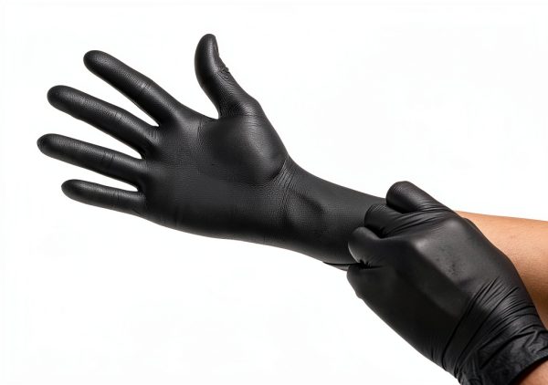 Cranberry USA Black Nitrile Exam Gloves Medium Fentanyl Resistant-1