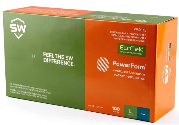 SW PowerForm PF-95TL Teal 5.8mil Sustainable Nitrile Exam Gloves-1