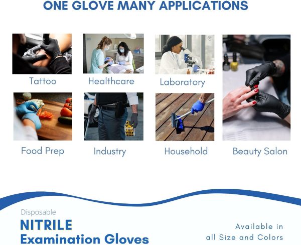 Low Derma Nitrile Exam Gloves, Chemo drug tested, Latex free, Powder free, Berry Blue, 3.5 mil, S, M, L, XL-3