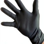 KingSeal UltraBlack nitrile exam gloves 8MIL Diamond Grip 100pcs-0