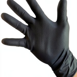 KingSeal UltraBlack nitrile exam gloves 8MIL Diamond Grip 100pcs-0