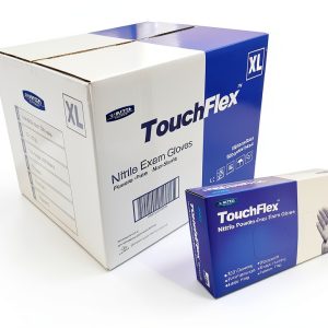 Intco TouchFlex Blue Nitrile Exam Gloves, Chemo-Rated, Powder Free and Latex Free, Violet, Extra Large, Case of 1000-0