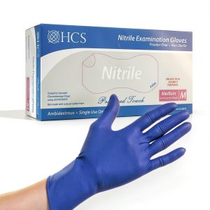 HCS Nitrile Gloves - Dark Purple Disposable Gloves, 250 Box, Large-0