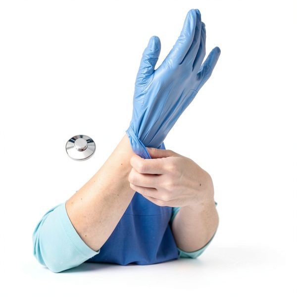 Nitrile Exam Gloves Latex Free Powder Free Blue Long Cuff XL 1000 Pack-1