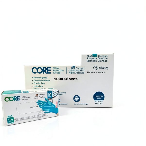 Nitrile Exam Gloves Latex Free Powder Free Blue Long Cuff XL 1000 Pack-4